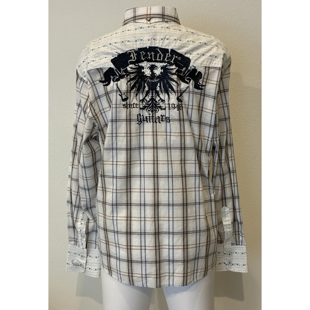 Fender Custom Shop Rock &‎ Roll Religion Western Shirt Mens L Embroidered Rodeo